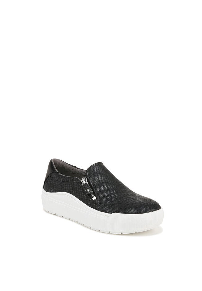 Time Off Now Slip On Sneaker, BLACK FAUX LEATHER, hi-res image number null