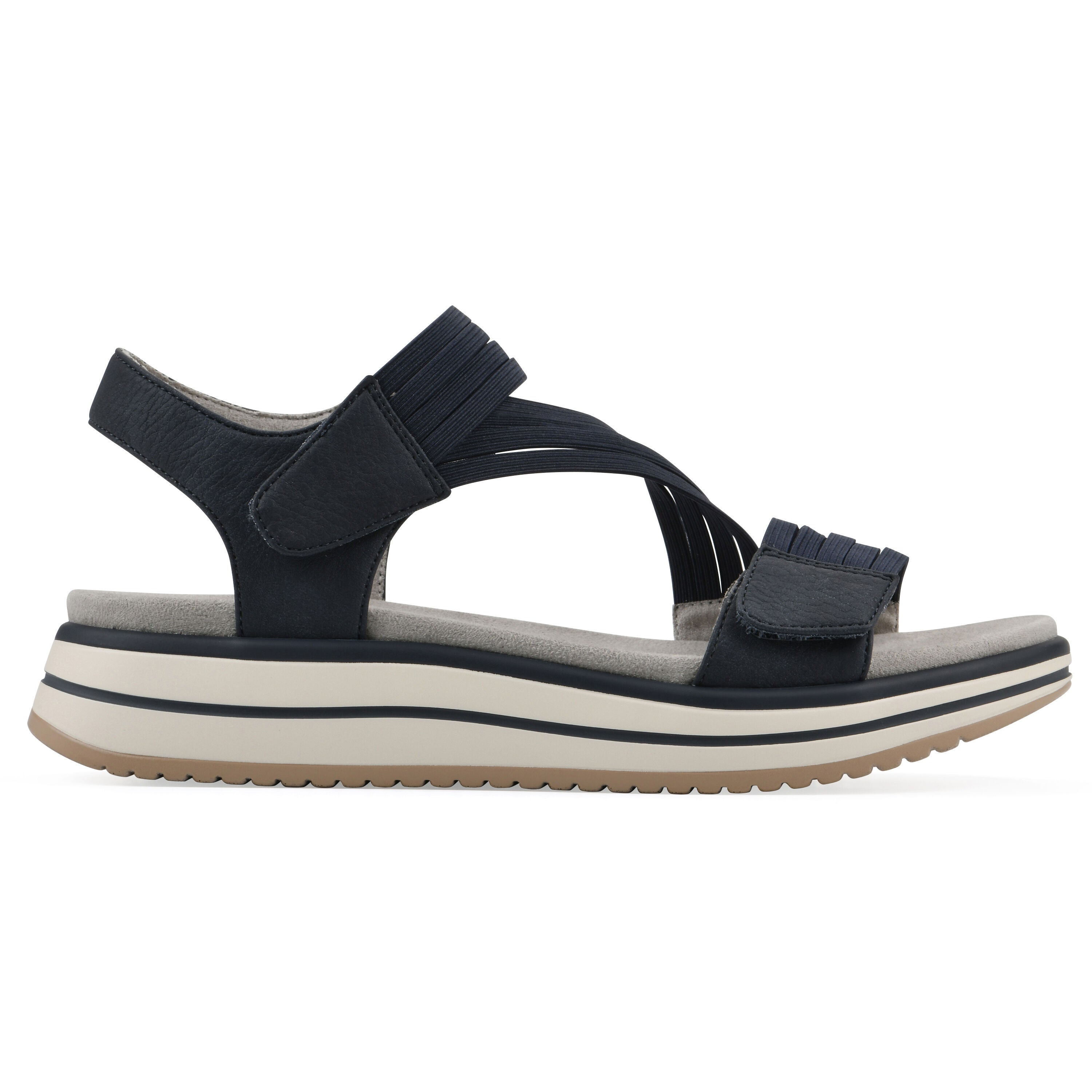Hapford Athleisure Sandal, NAVY NUBUCK, alternate image number 2