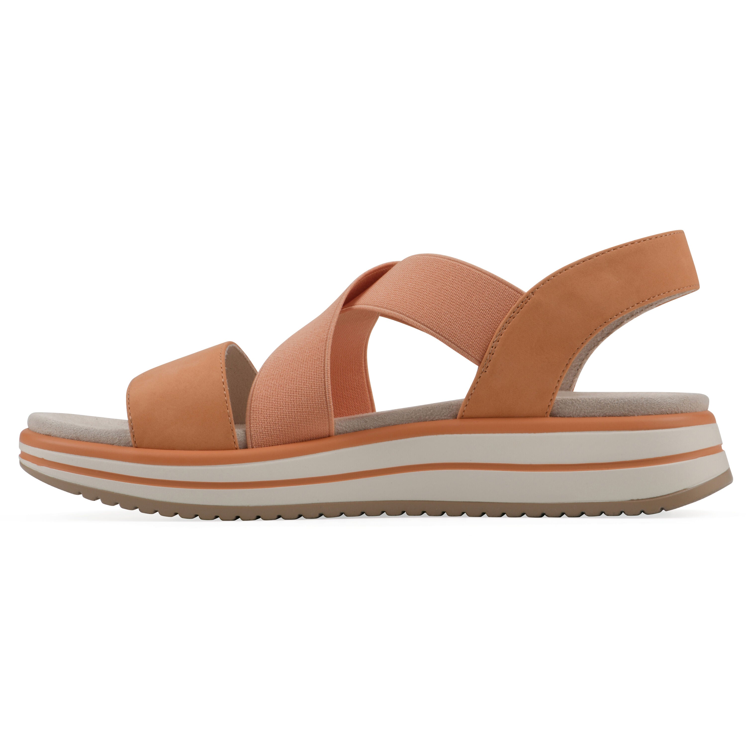 Hapley Athleisure Sandal, PEACH NUBUCK, alternate image number 3