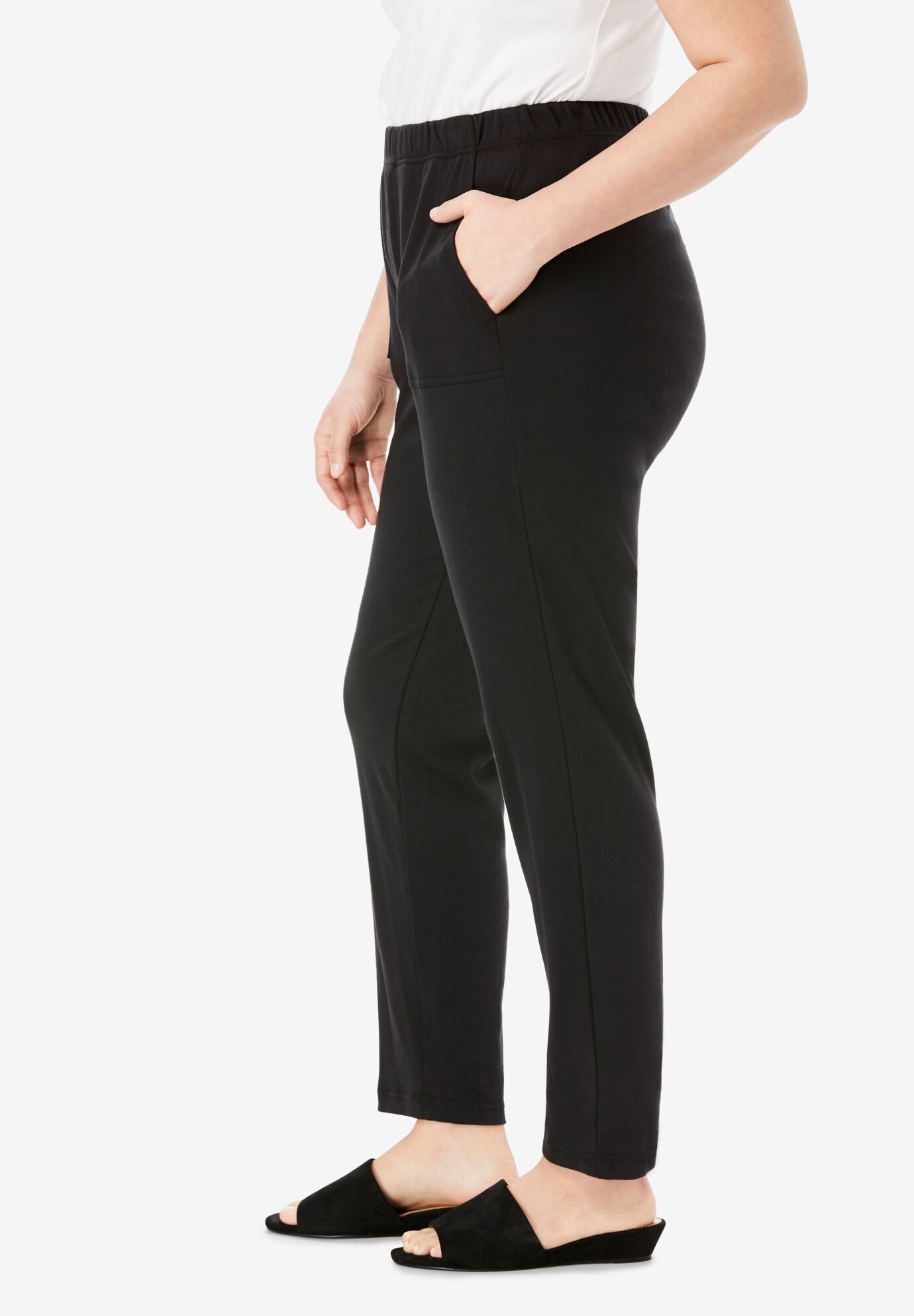 Ankle-Length Soft Knit Pant, , alternate image number 2