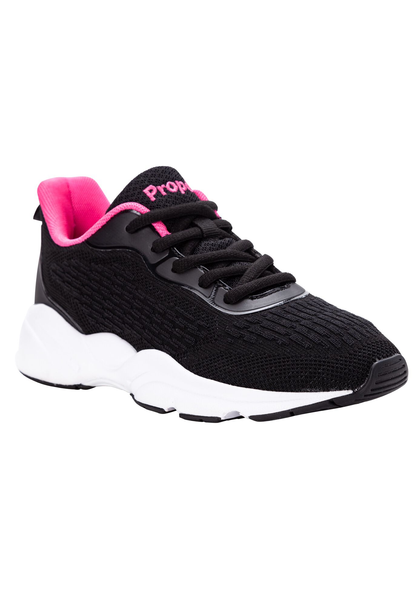 Stability Strive Walking Shoe Sneaker, BLACK HOT PINK, hi-res image number 0