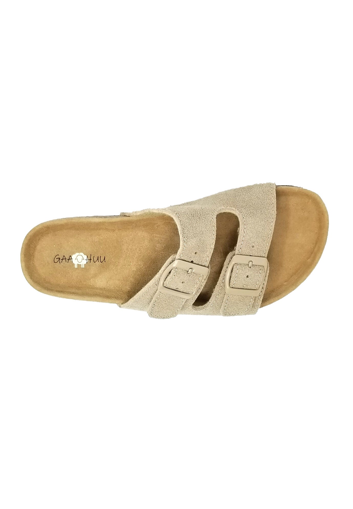 Suede Leather 2 Strap Footbed Sandal, , alternate image number 4