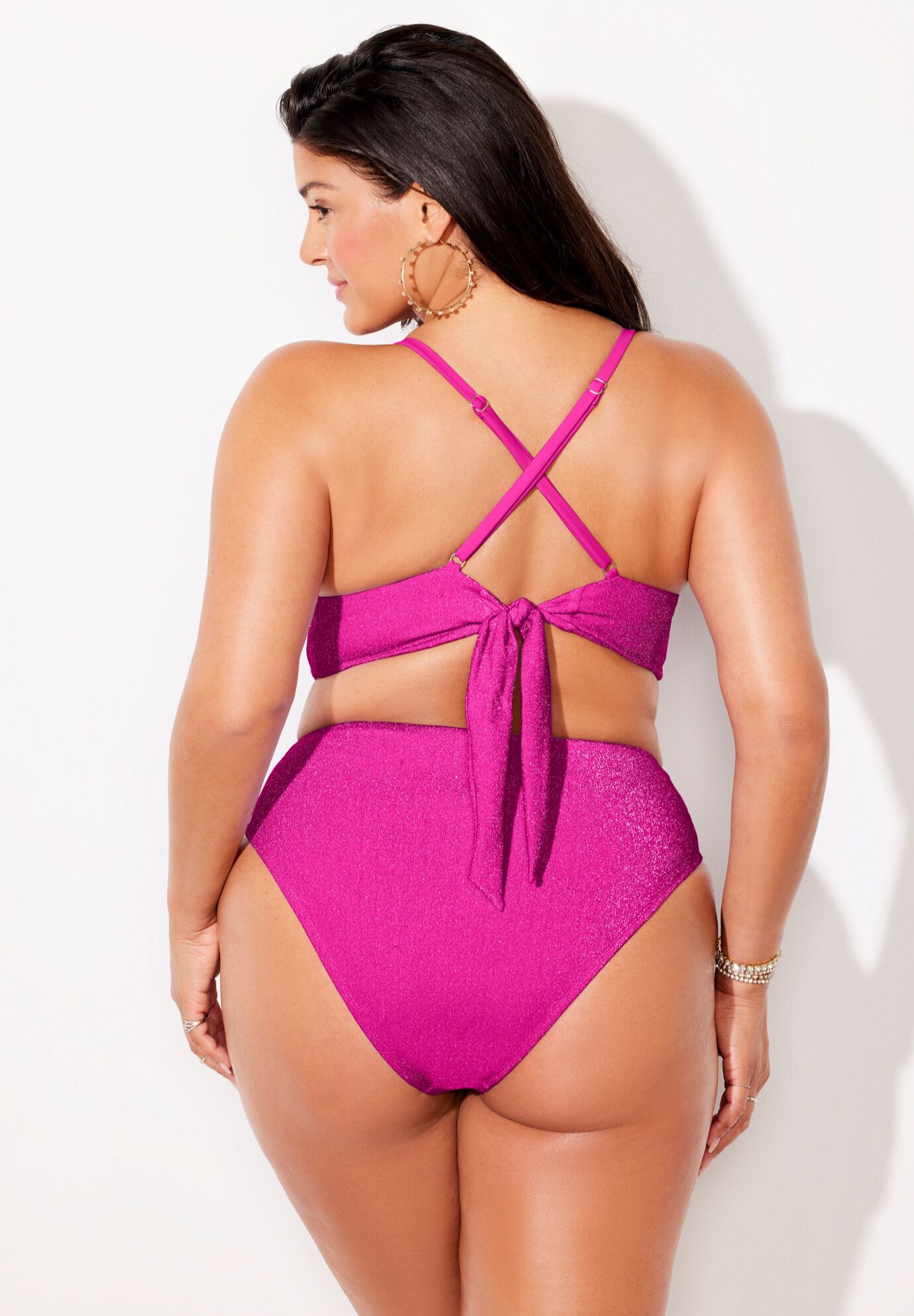 Longline Sparkle Bikini Set, , alternate image number 4