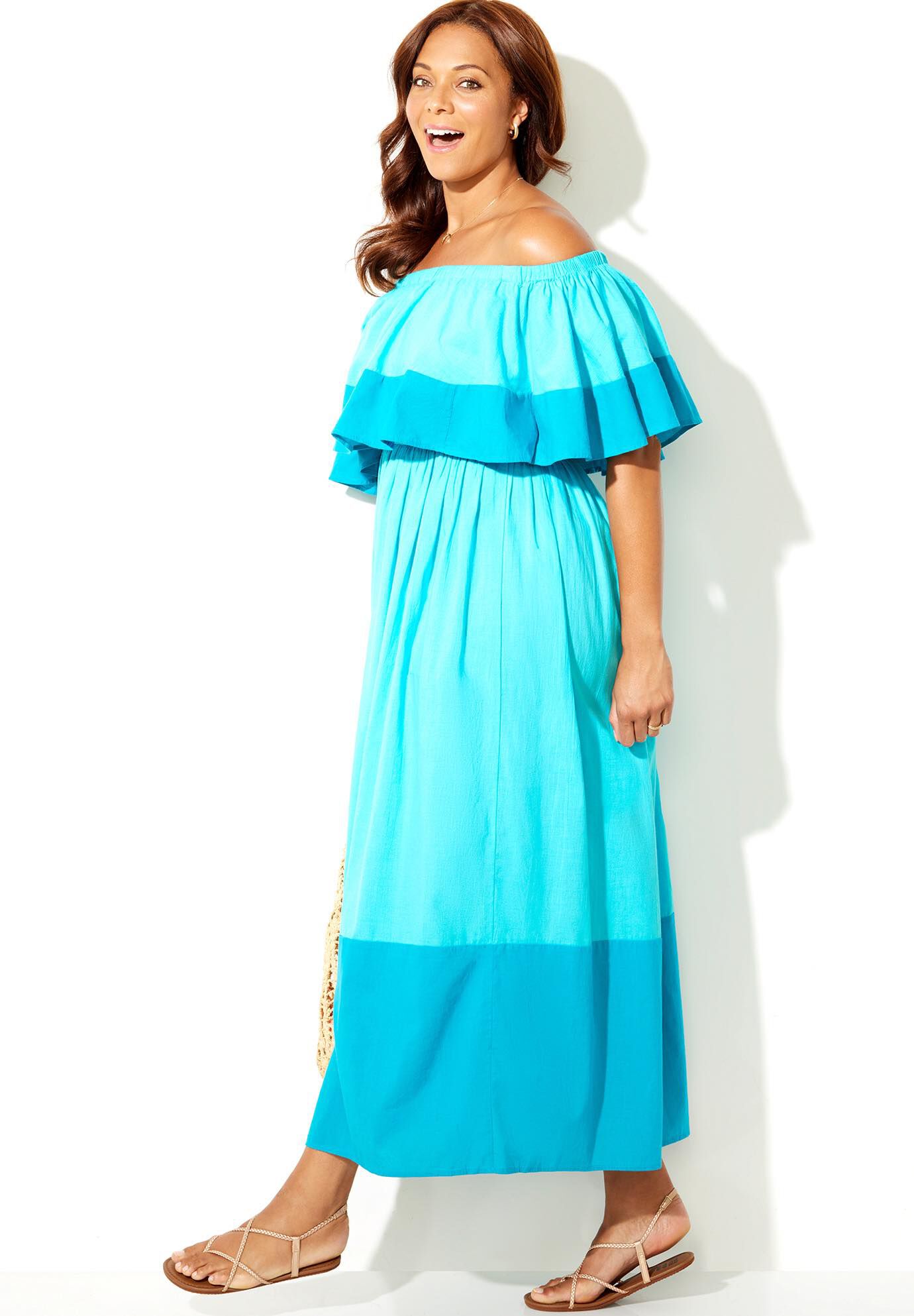 Mia Off the Shoulder Maxi Dress, , alternate image number 3