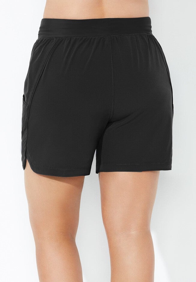 Quick-Dry Swim Short, BLACK, on-hover image number null