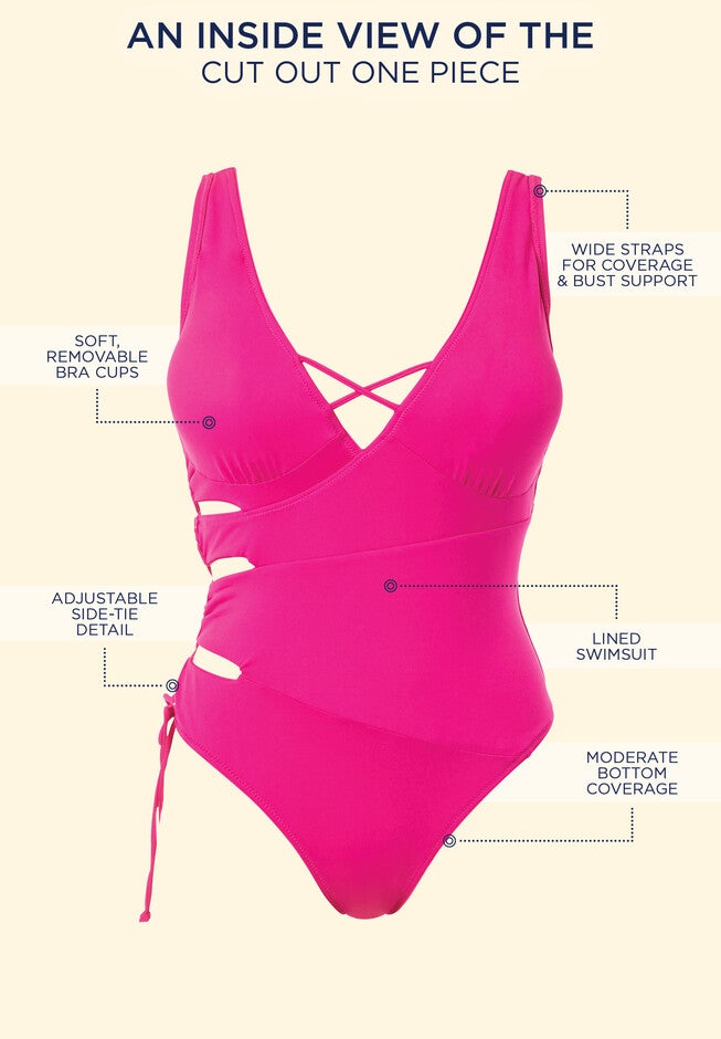Cut Out One Piece Swimsuit, , alternate image number null
