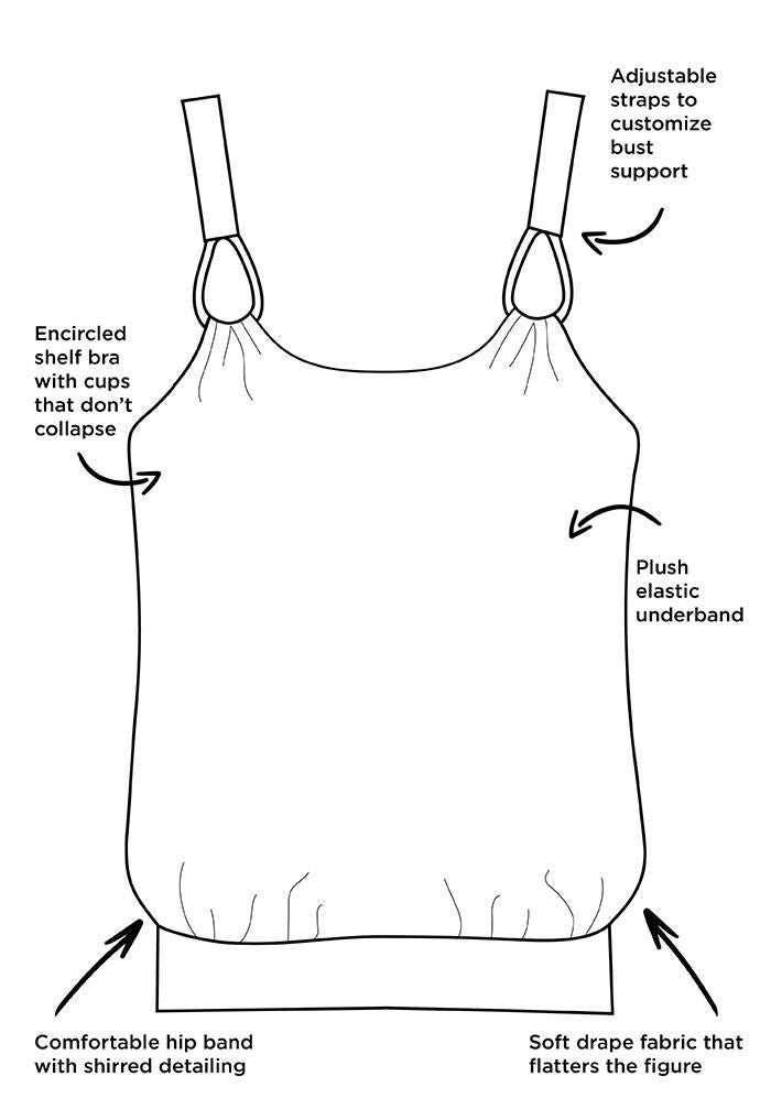 Loop Strap Blouson Tankini Set with Banded Short, , alternate image number null