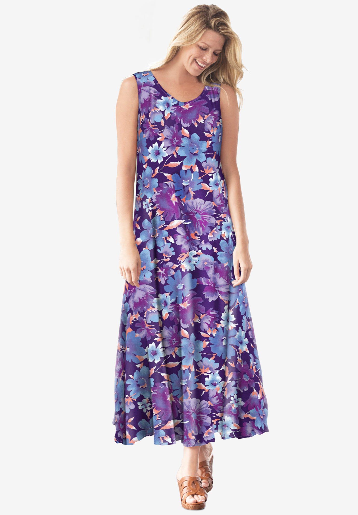 Sleeveless Crinkle Dress