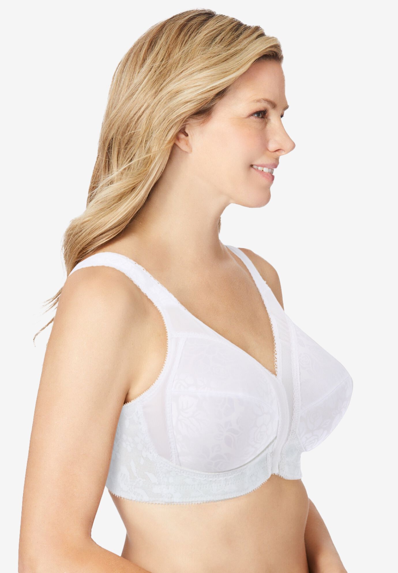 Playtex&reg; 18-Hour Ultimate Shoulder Comfort Wireless Support Bra 4693, WHITE, alternate image number 2