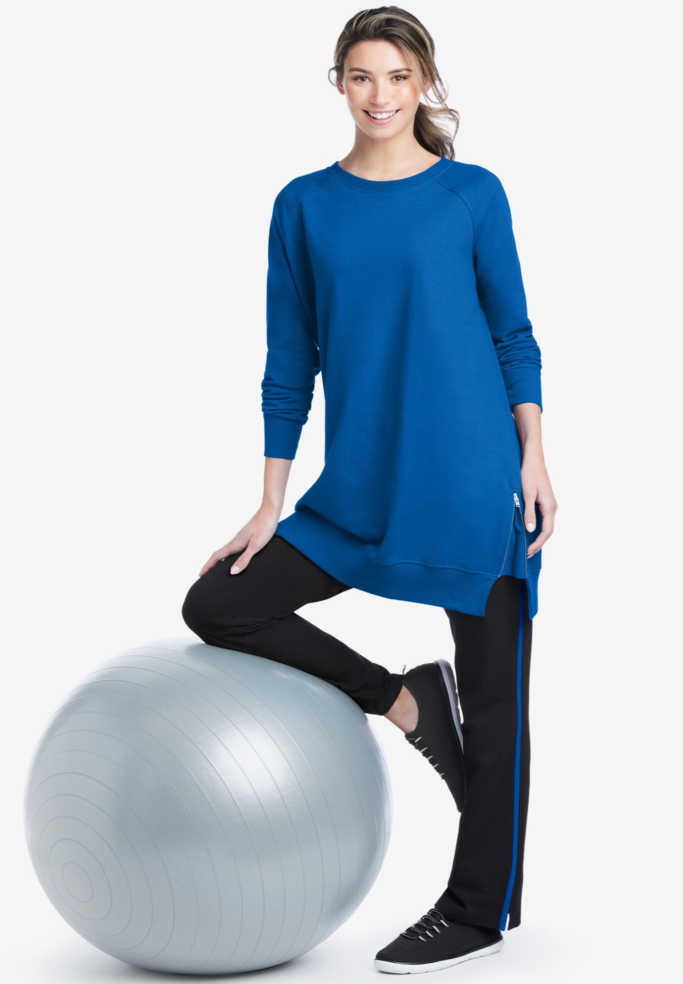 Side Zip Sweatshirt, , alternate image number 3