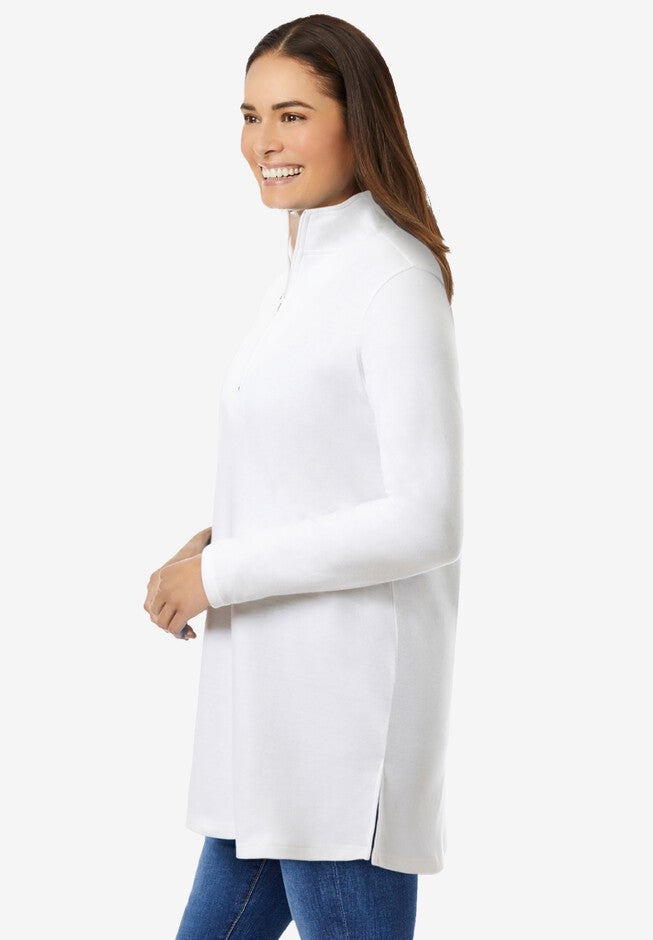 Sport Knit Zip Tunic, , alternate image number 2