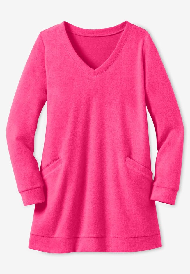 Sherpa Sweatshirt Tunic, , alternate image number 3