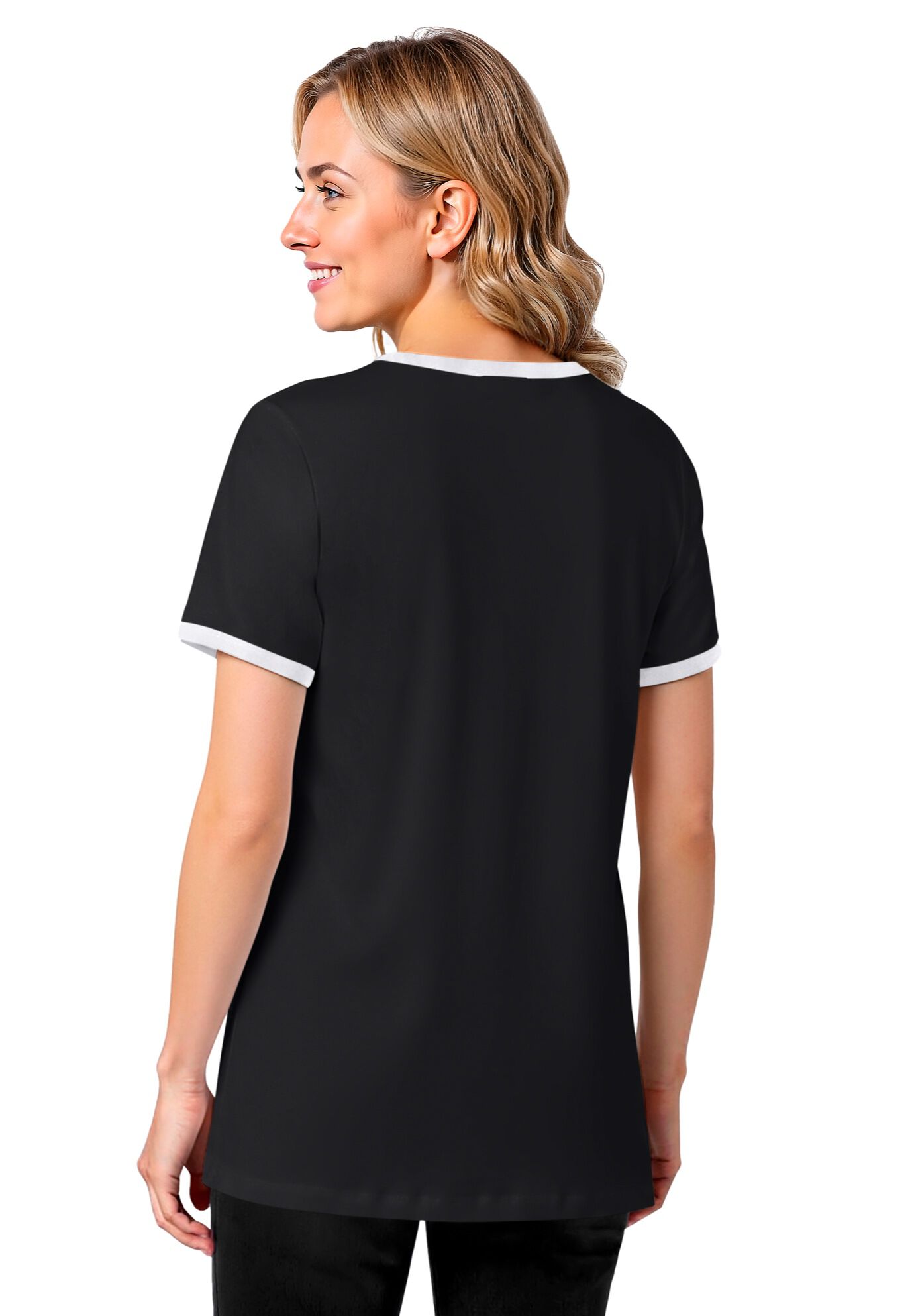 Contrast Tee 2-Pack, WHITE BLACK, alternate image number 2