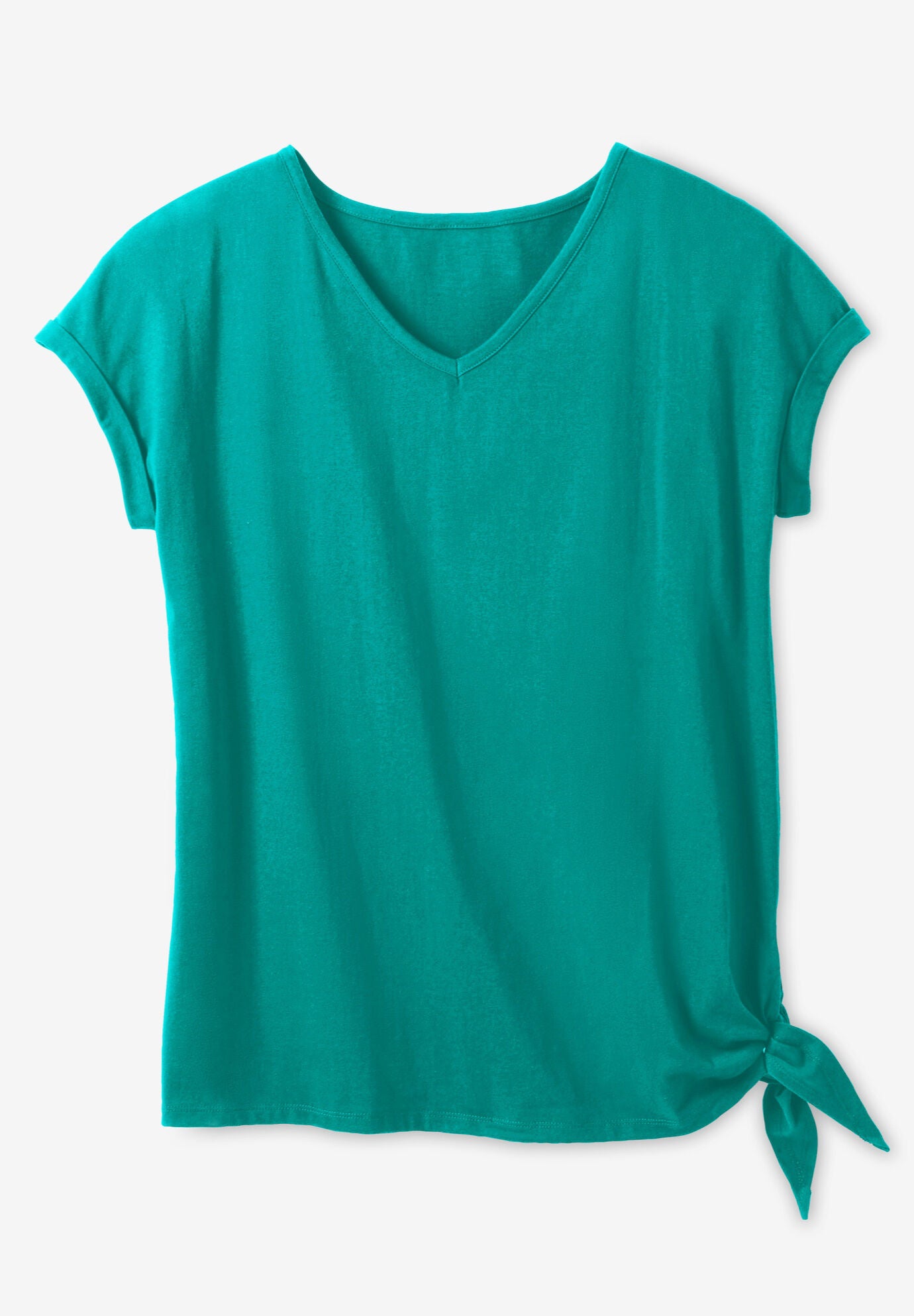 SIDE TIE KNIT TEE, , alternate image number 3
