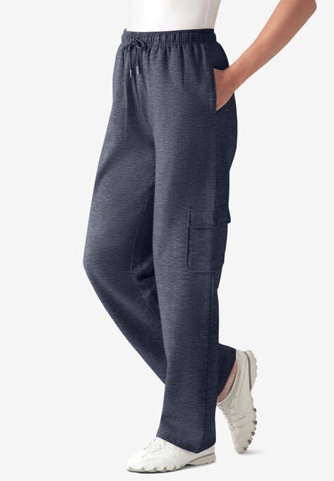 Better Fleece Cargo Sweatpant, HEATHER NAVY, hi-res image number null