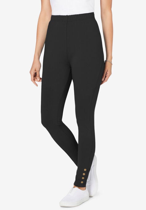 Snap Trim Legging, BLACK, hi-res image number null