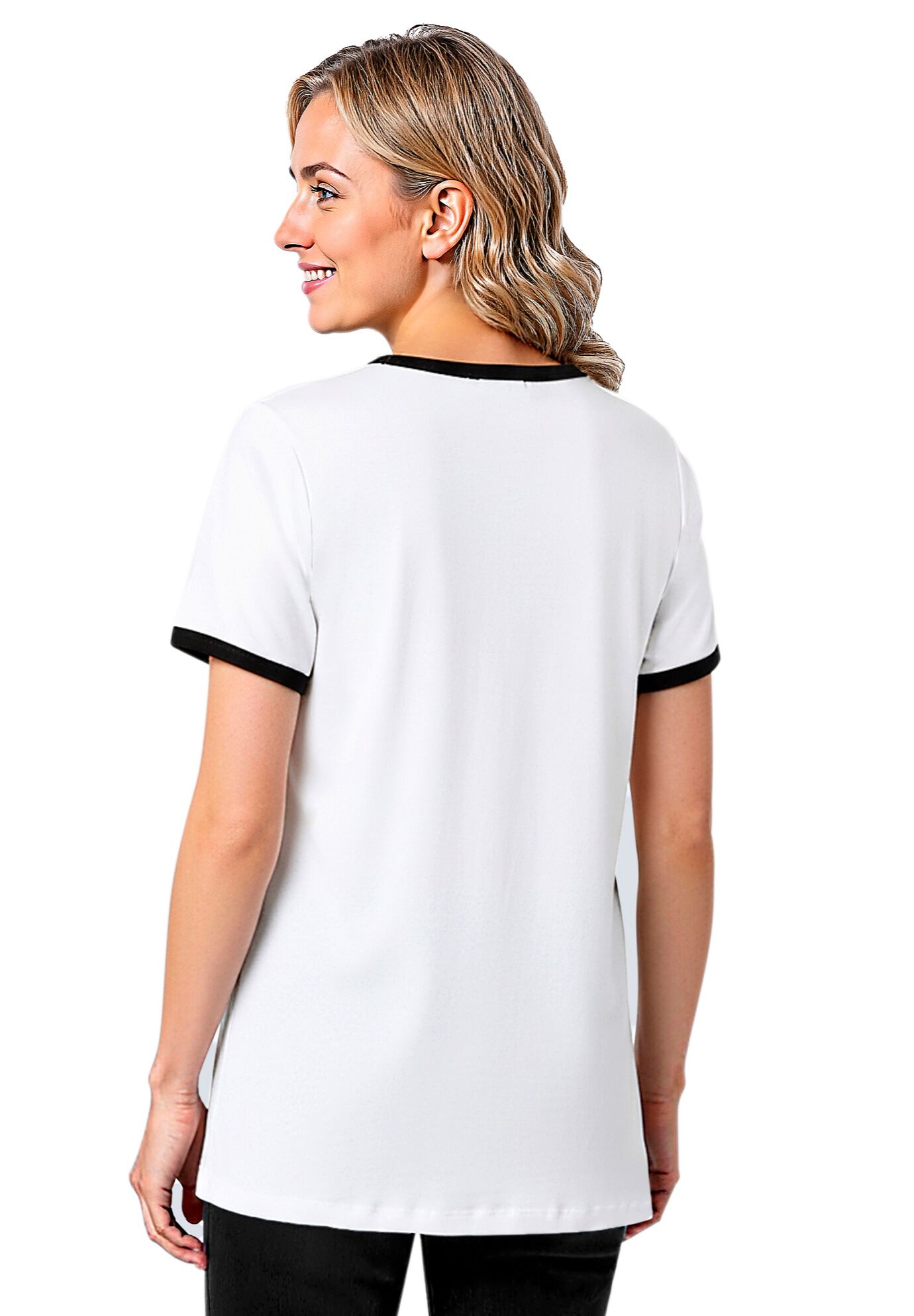 Contrast Tee 2-Pack, WHITE BLACK, alternate image number 3
