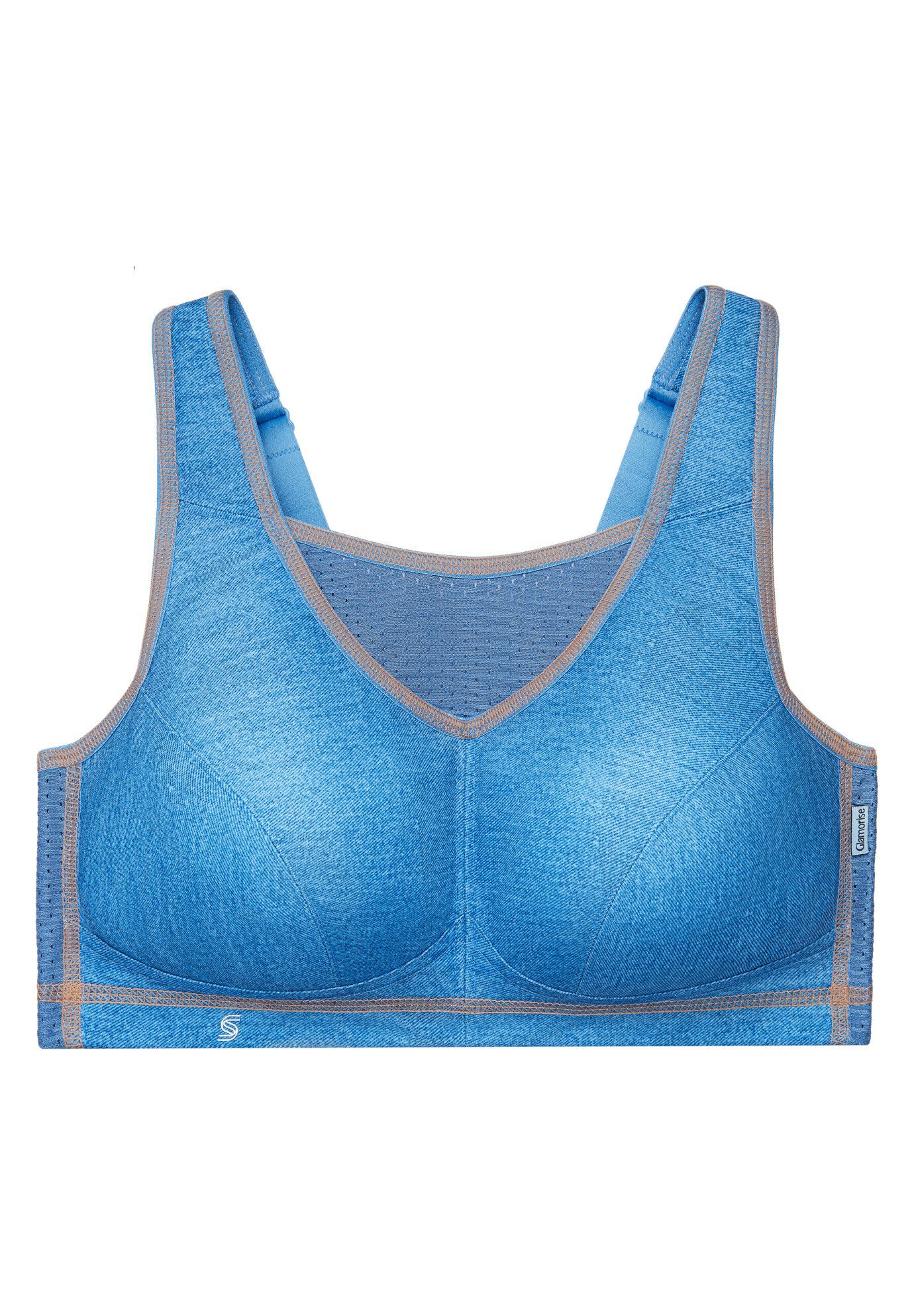 Full Figure Plus Size No-Bounce Camisole Elite Sports Bra Wirefree #1067 Bra, , alternate image number 2