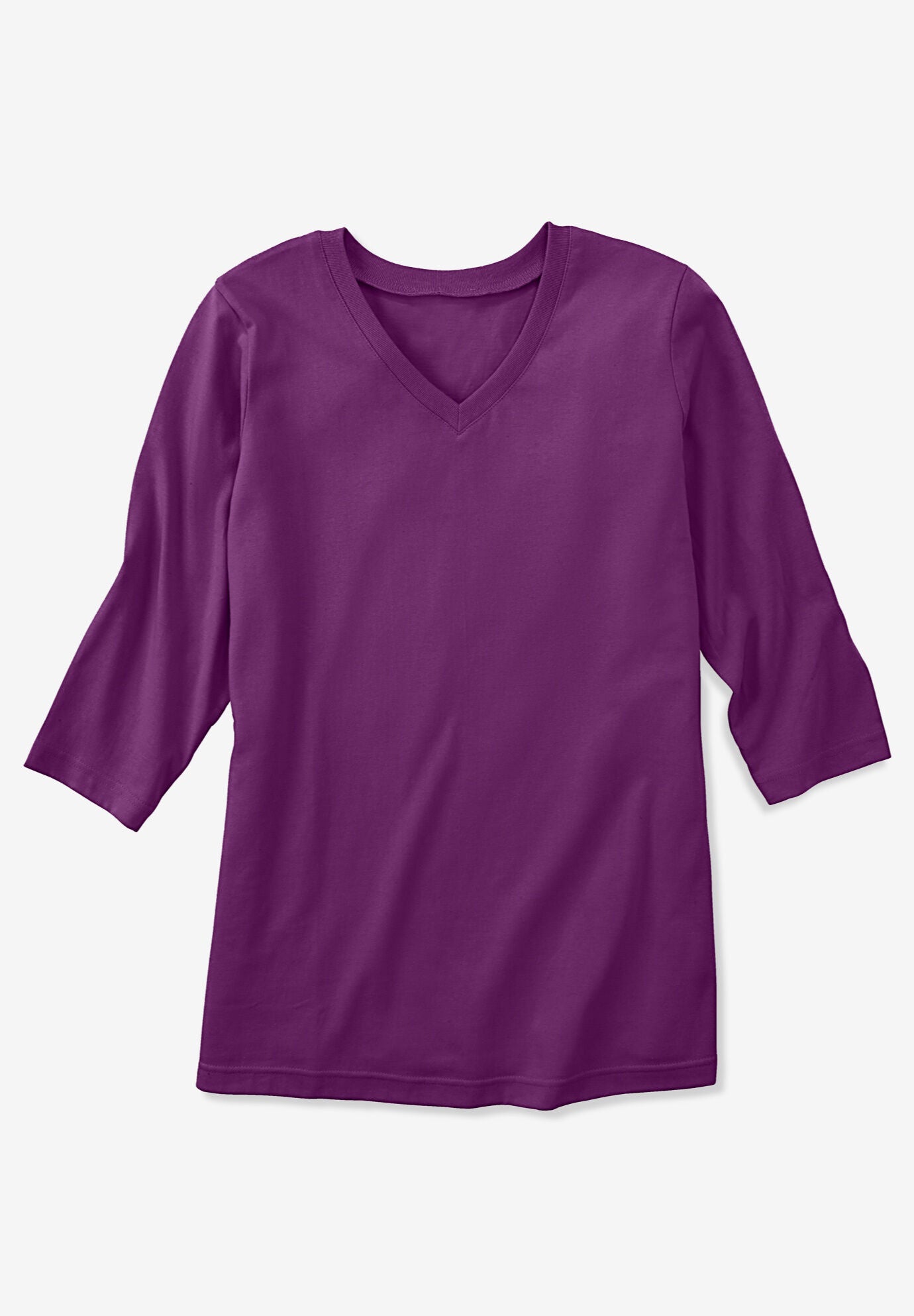 Perfect ThreeQuarter Sleeve VNeck Tee Active For All