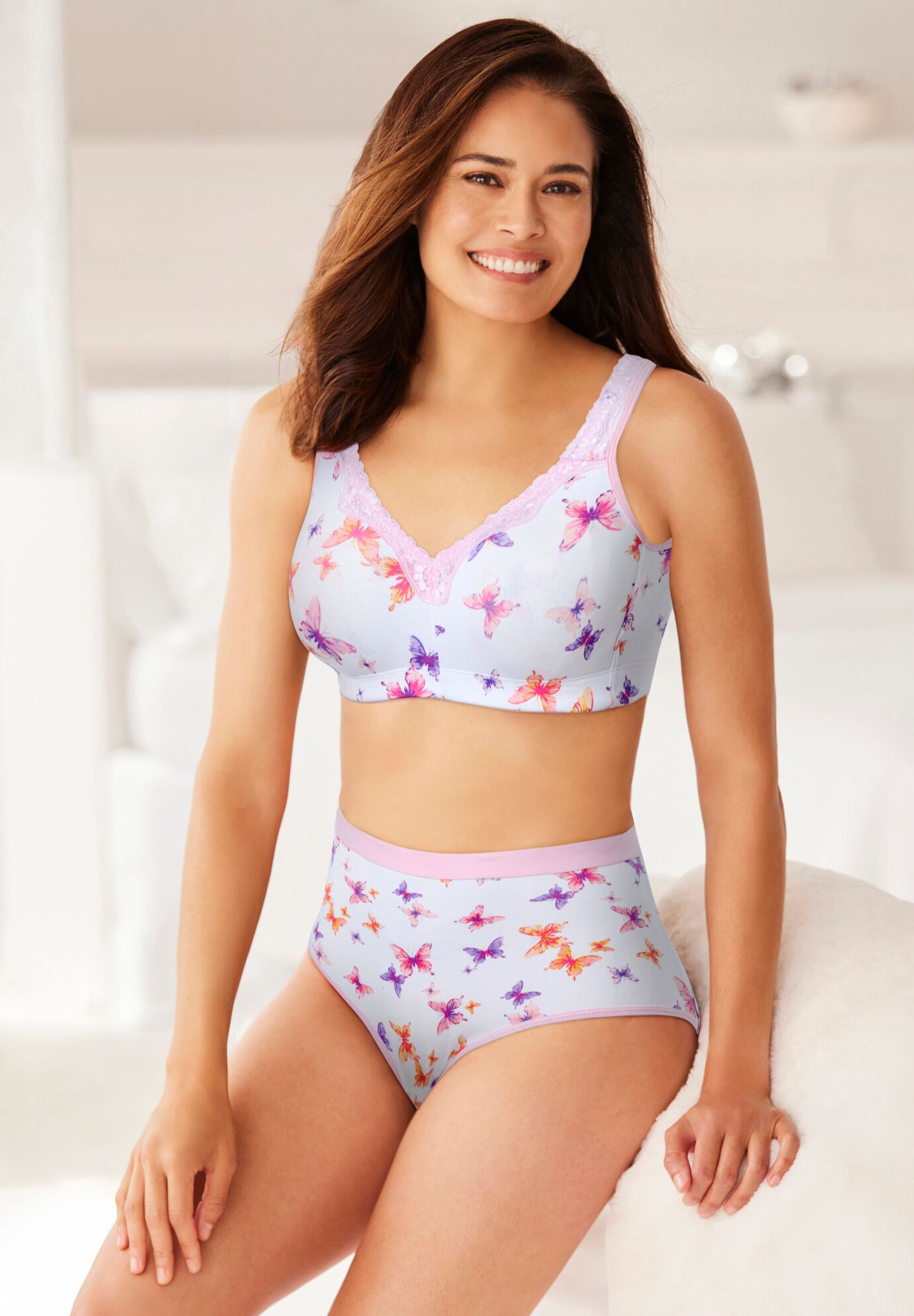 Cotton Comfort Wireless Bra, , alternate image number 8