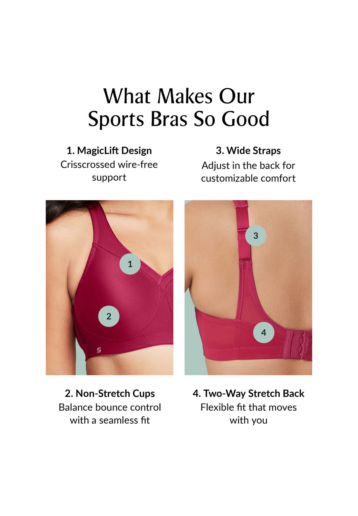 MAGICLIFT® SEAMLESS SPORT BRA 1006, , alternate image number 3