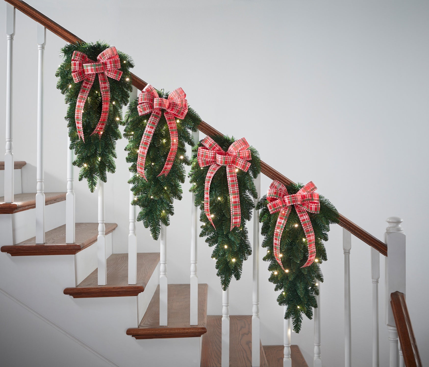 Pre-Lit Swags with Bows, Set of 4 image number 0