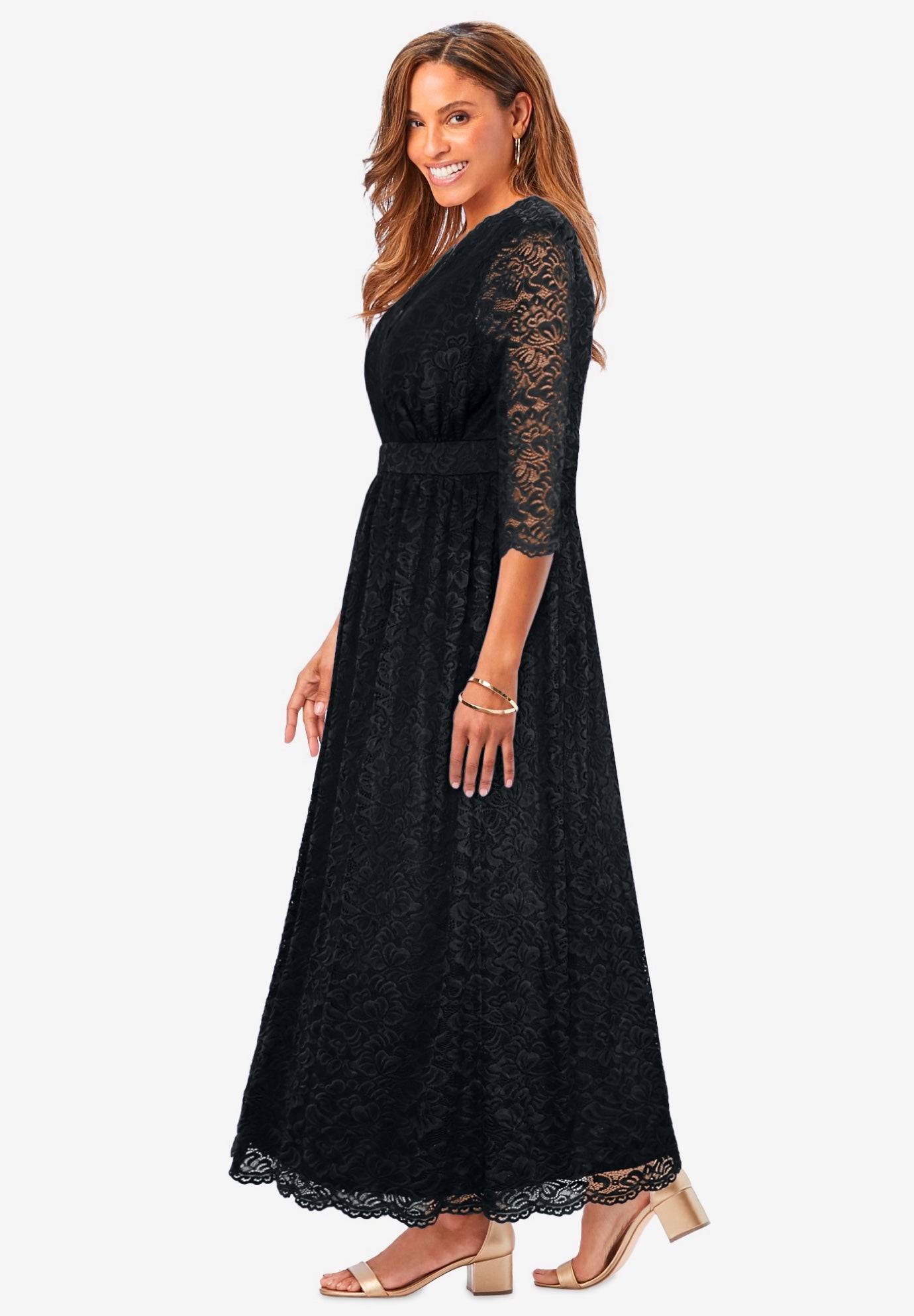 Stretch Lace Maxi Dress image number 3