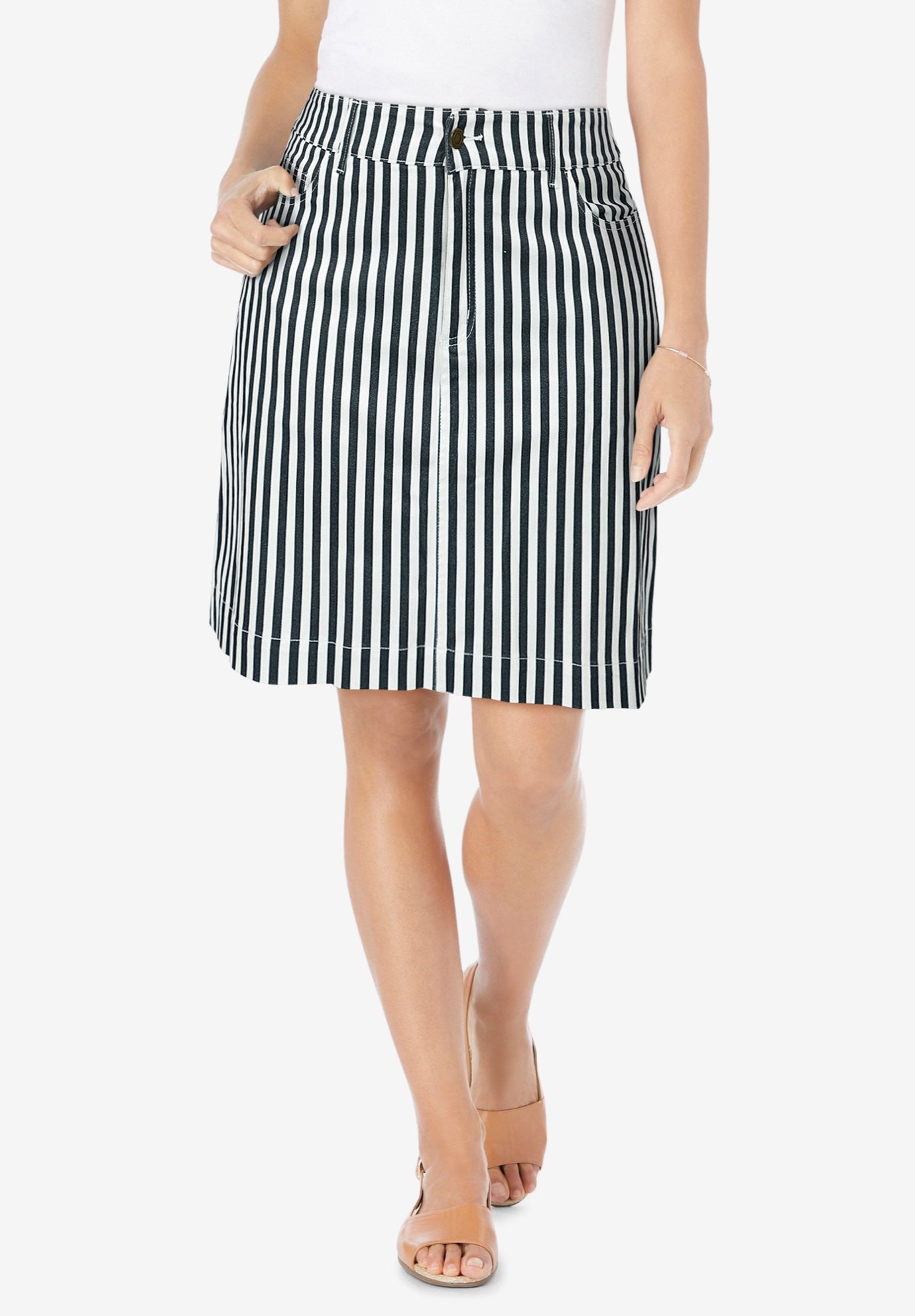 Adjustable Waist Chino Skort image number 0