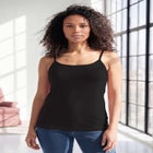 Plus Size Adjustable Strap Cami with Built-In Shelf Bra image number null