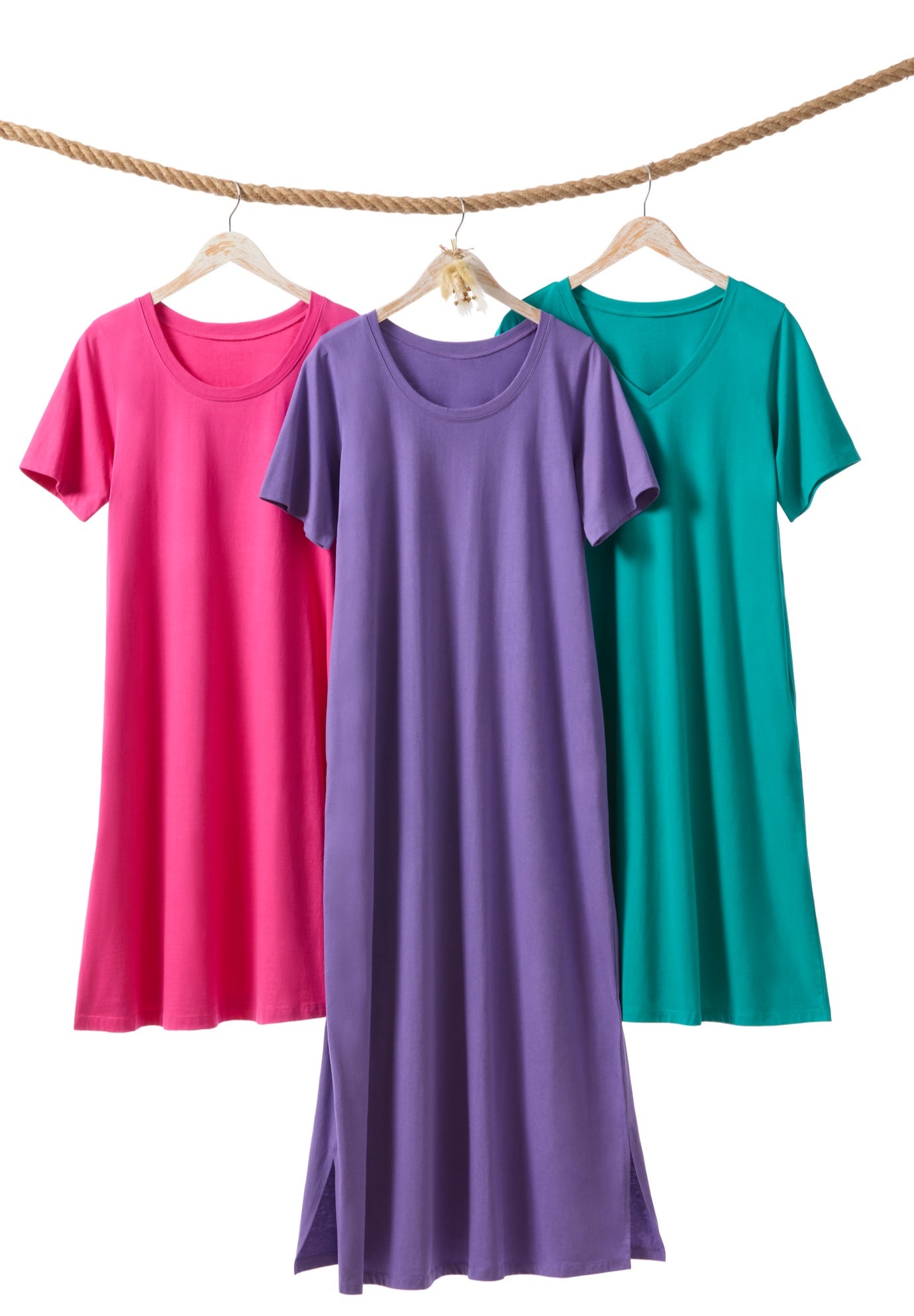 Perfect Short-Sleeve V-Neck Tee Dress image number 5