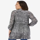 Open Front Pointelle Cardigan Sweater image number null