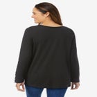 Perfect Long-Sleeve V-Neck Tee image number null