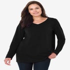 Perfect Long-Sleeve V-Neck Tee image number null