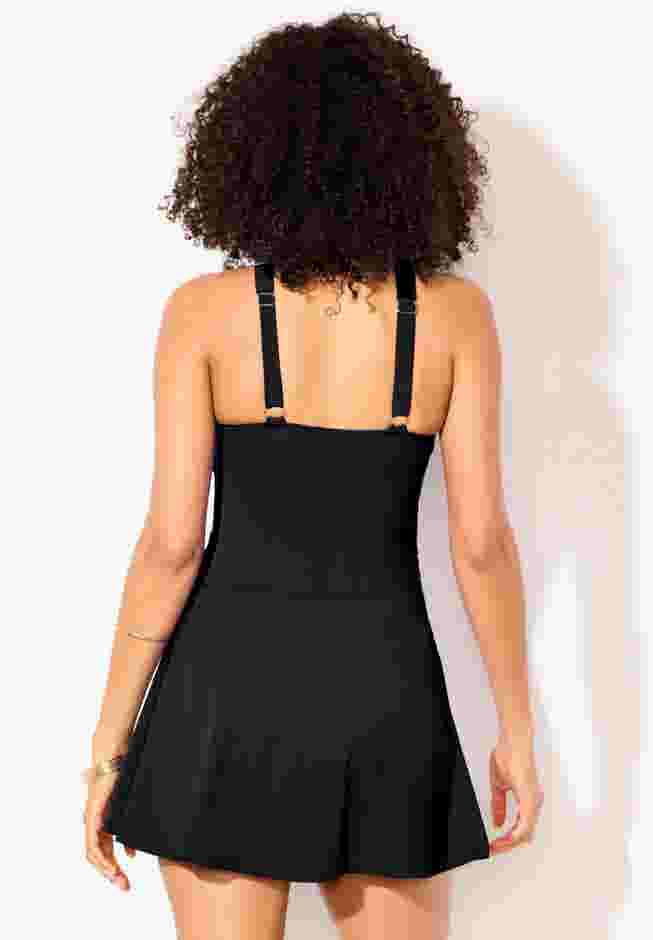 High Neck Wrap Swimdress image number 1