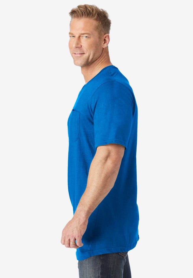 Shrink-Less Lightweight Longer-Length V-neck T-shirt image number 2