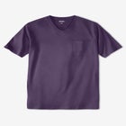 Shrink-Less™ Lightweight Longer-Length V-neck T-shirt image number null