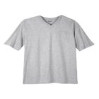 Shrink-Less Lightweight Longer-Length V-neck T-shirt image number null