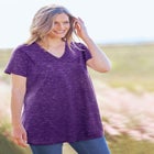 Marled V-Neck Tunic image number 0