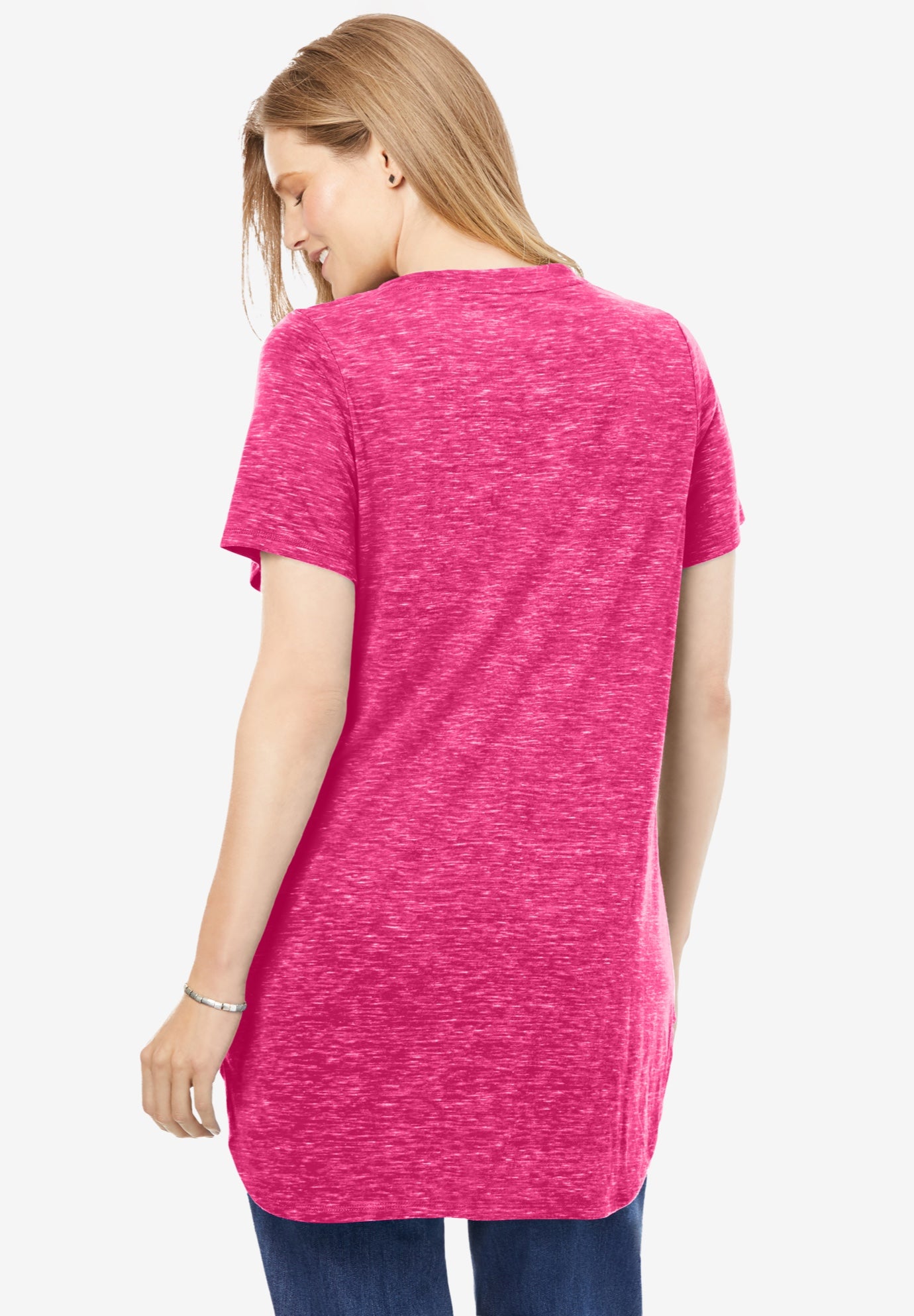 Marled V-Neck Tunic image number 1