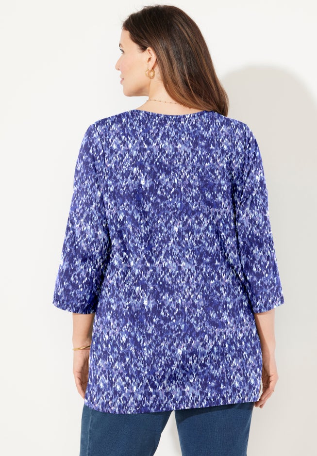 Suprema&reg; 3/4 Sleeve V-Neck Tee image number 2