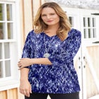 Suprema&reg; 3/4 Sleeve V-Neck Tee image number null