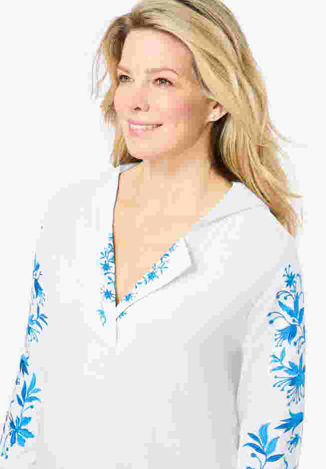 Embroidered Hoodie Sweatshirt image number 3