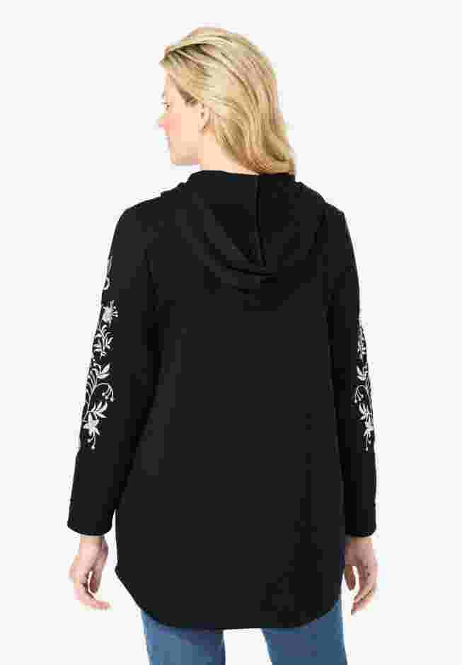 Embroidered Hoodie Sweatshirt image number 1