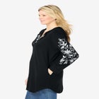 Embroidered Hoodie Sweatshirt image number null