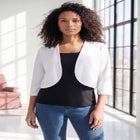 Bolero Cardigan with Three Quarter Sleeves image number null