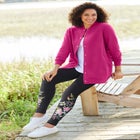 Stretch-Cotton Knit Pull-On Embroidered Leggings image number null