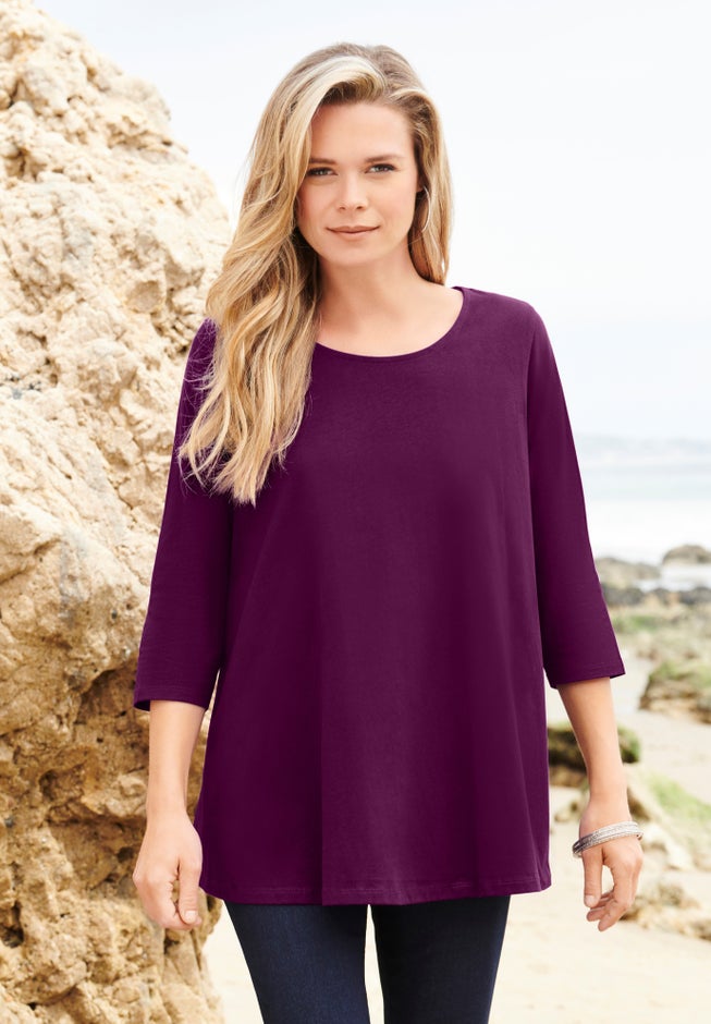 Ultimate Three Quarter Sleeve Swing Tee image number 6