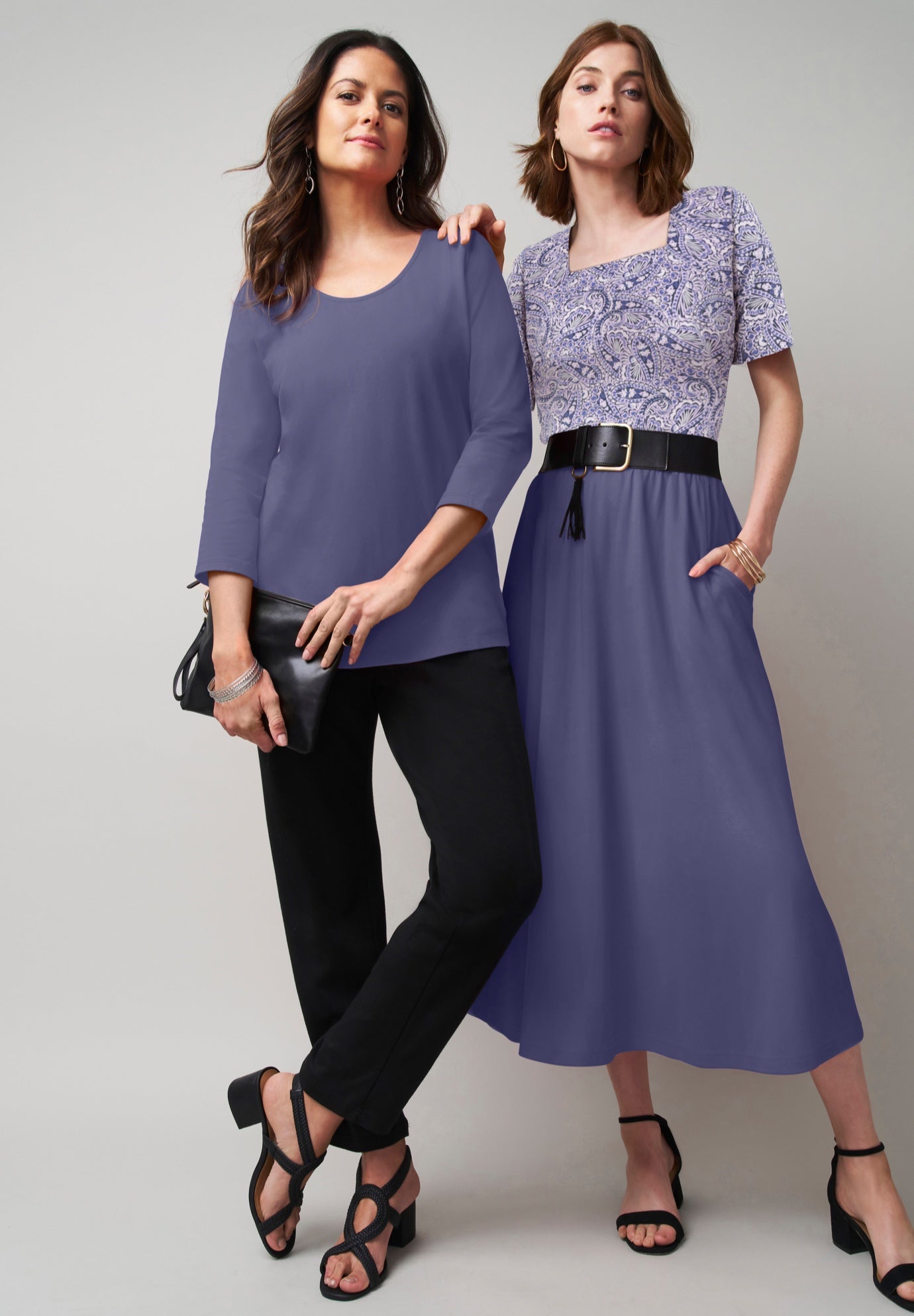 Stretch Cotton Square Neck Tee image number 3