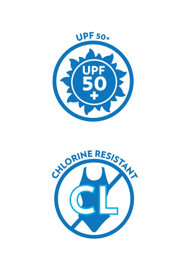 Chlorine Resistant Long-Sleeve Colorblock Swim Tee image number 4