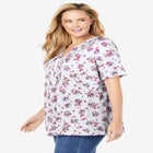 7-Day Layer-Look Elbow-Sleeve Tee image number null